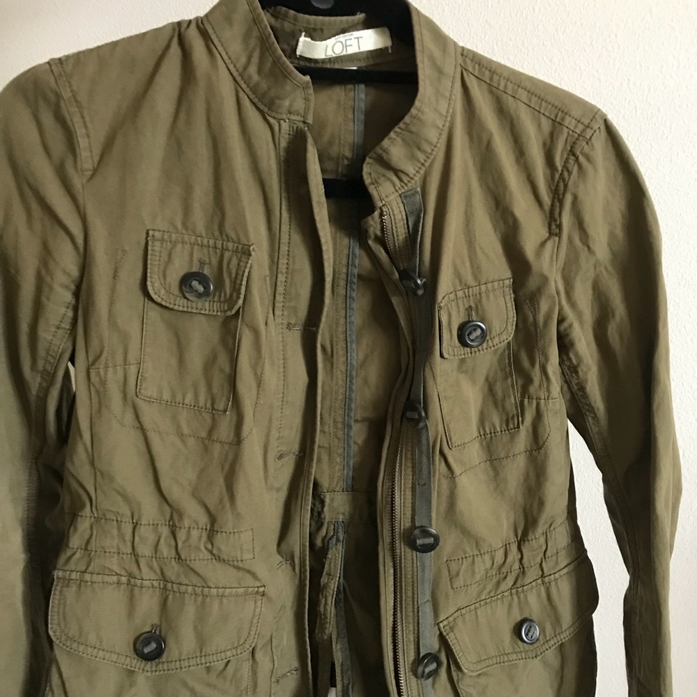 Small Petite Loft military style jacket